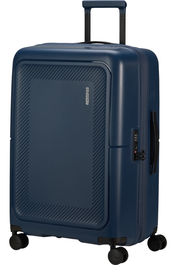 Mala de Viagem Média 67cm Expansível 4 Rodas Azul Meia-Noite - DashPop | American Tourister