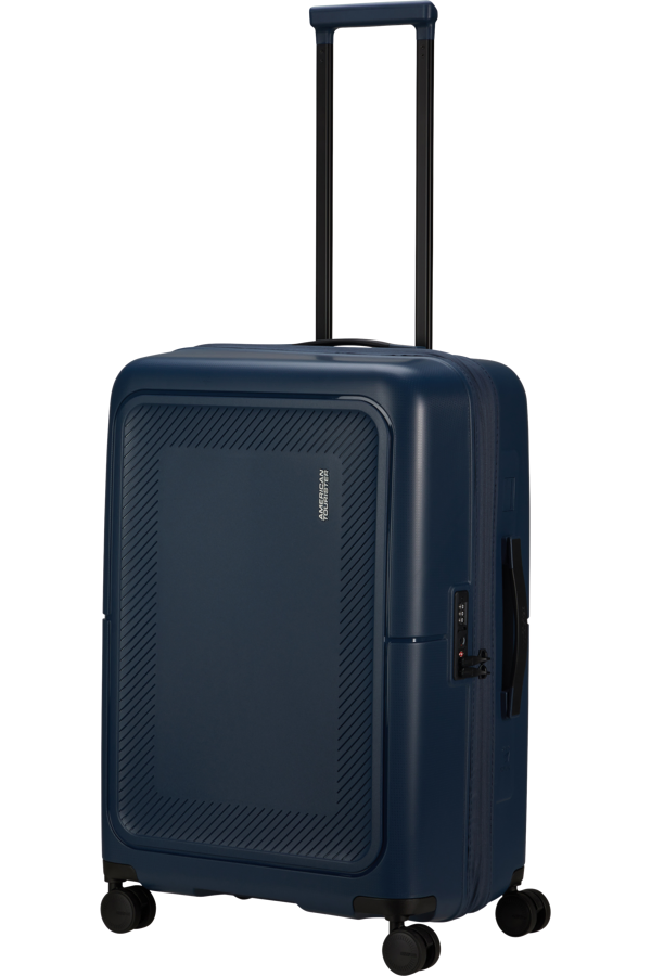 Mala de Viagem Média 67cm Expansível 4 Rodas Azul Meia-Noite - DashPop | American Tourister