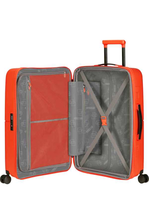 Mala de Viagem Média 67cm Expansível 4 Rodas Vermelho Tangerina - DashPop | American Tourister