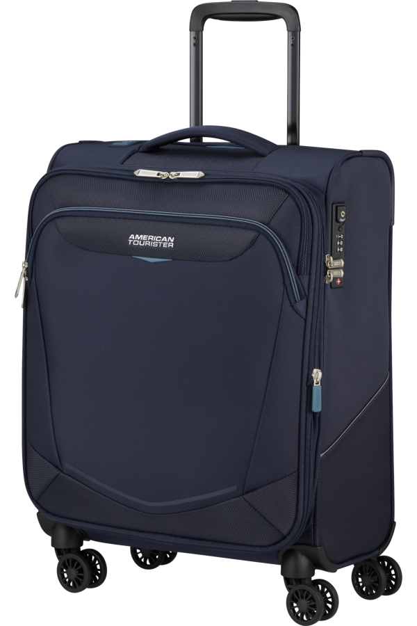 Mala de Cabine 55cm Expansível 4 Rodas Azul-Marinho - Summerride | American Tourister