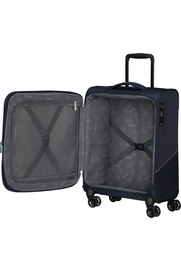 Mala de Cabine 55cm Expansível 4 Rodas Azul-Marinho - Summerride | American Tourister