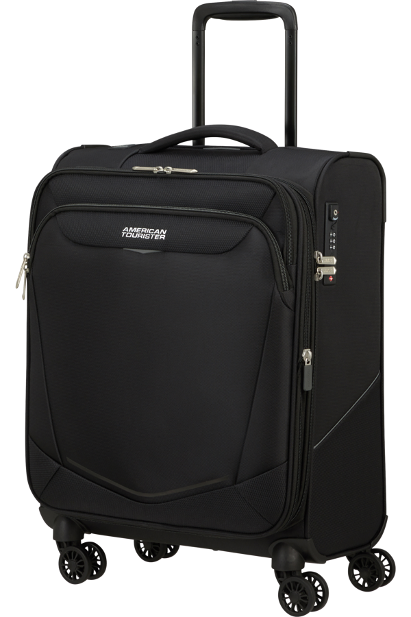 Mala de Cabine 55cm Expansível 4 Rodas Preto - Summerride | American Tourister