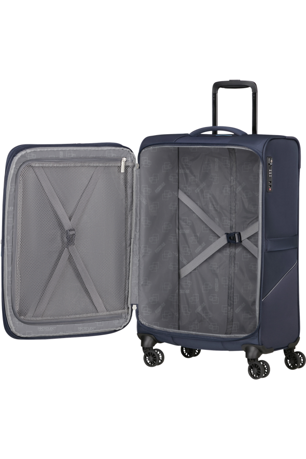 Mala de Viagem Média 69cm Expansível 4 Rodas Azul-Marinho - Summerride | American Tourister