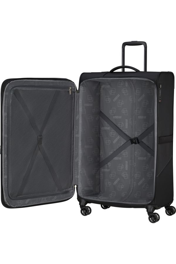 Mala de Viagem Grande 80cm Expansível 4 Rodas Preto - Summerride | American Tourister