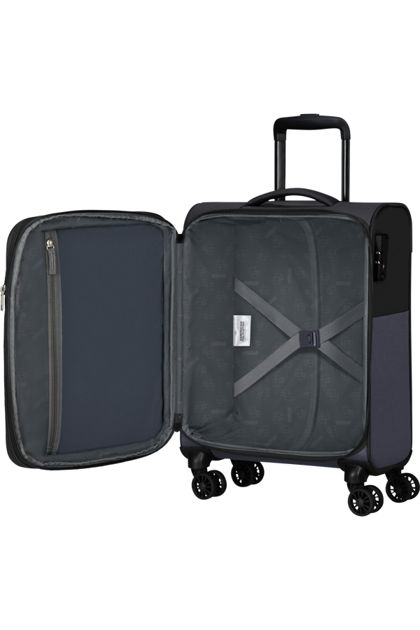 Mala de Cabine 55cm Expansível 4 Rodas Preto/Cinzento - Daring Dash | American Tourister