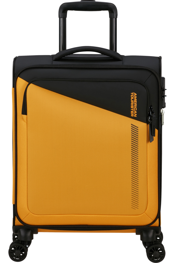 Mala de Cabine 55cm Expansível 4 Rodas Preto/Amarelo - Daring Dash | American Tourister