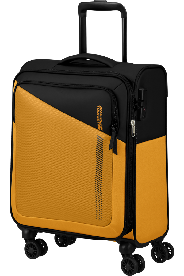 Mala de Cabine 55cm Expansível 4 Rodas Preto/Amarelo - Daring Dash | American Tourister