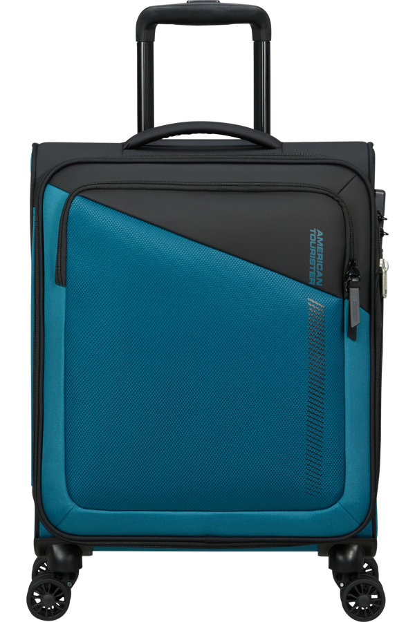 Mala de Cabine 55cm Expansível 4 Rodas Preto/Azul - Daring Dash | American Tourister