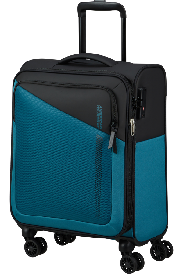 Mala de Cabine 55cm Expansível 4 Rodas Preto/Azul - Daring Dash | American Tourister