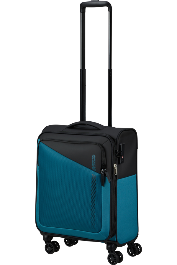 Mala de Cabine 55cm Expansível 4 Rodas Preto/Azul - Daring Dash | American Tourister