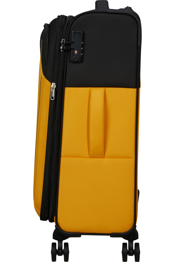 Mala de Viagem Média 67cm Expansível 4 Rodas Preto/Amarelo - Daring Dash | American Tourister
