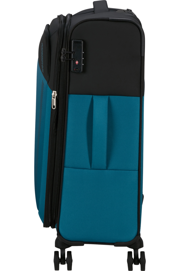 Mala de Viagem Média 67cm Expansível 4 Rodas Preto/Azul - Daring Dash | American Tourister