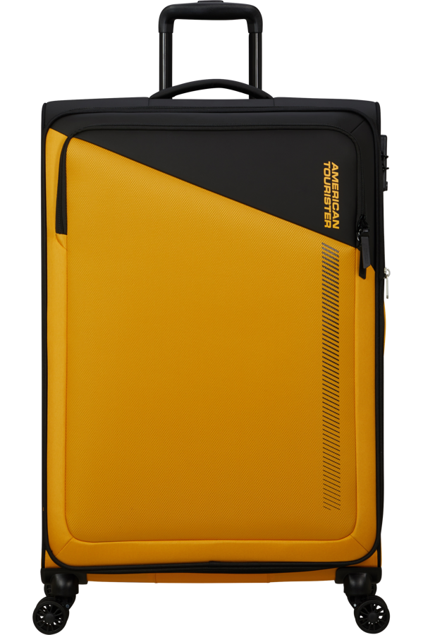 Mala de Viagem Grande 77cm Expansível 4 Rodas Preto/Amarelo - Daring Dash | American Tourister