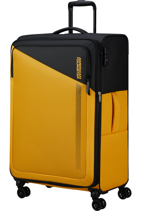 Mala de Viagem Grande 77cm Expansível 4 Rodas Preto/Amarelo - Daring Dash | American Tourister