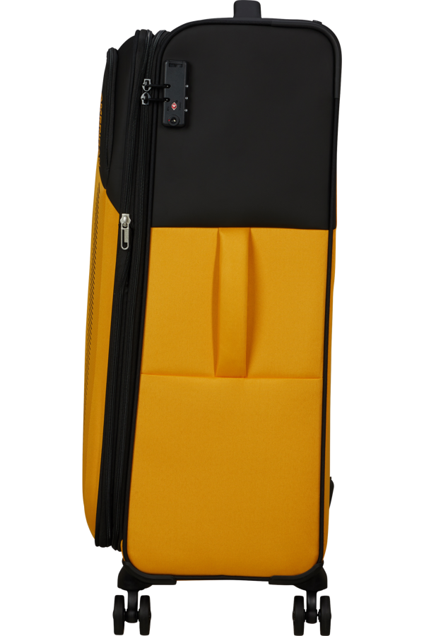 Mala de Viagem Grande 77cm Expansível 4 Rodas Preto/Amarelo - Daring Dash | American Tourister