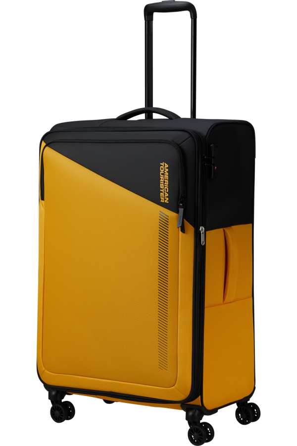 Mala de Viagem Grande 77cm Expansível 4 Rodas Preto/Amarelo - Daring Dash | American Tourister
