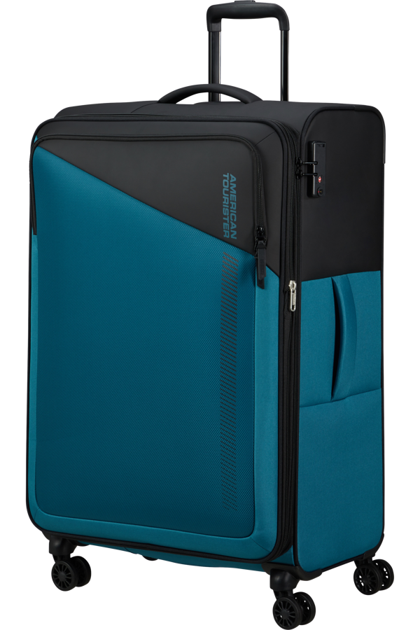 Mala de Viagem Grande 77cm Expansível 4 Rodas Preto/Azul - Daring Dash | American Tourister