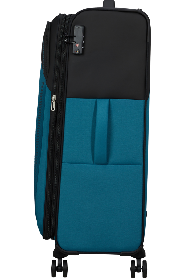 Mala de Viagem Grande 77cm Expansível 4 Rodas Preto/Azul - Daring Dash | American Tourister