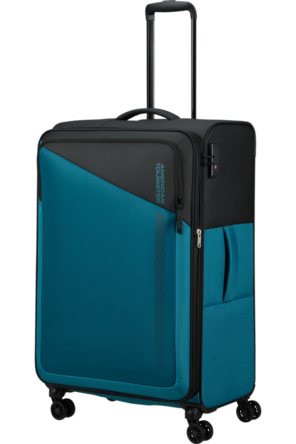 Mala de Viagem Grande 77cm Expansível 4 Rodas Preto/Azul - Daring Dash | American Tourister