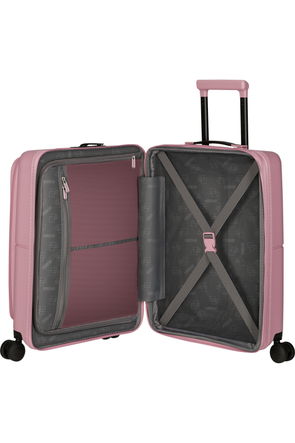 Mala de Cabine 55cm Expansível 4 Rodas com Bolso para Portátil 15.6" Lilás Cor-de-Rosa - DashPo
