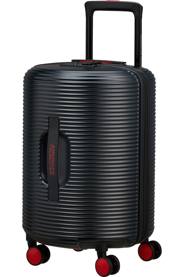 Mala de Cabine 52cm 4 Rodas Preto/Vermelho - Rollio | American Tourister