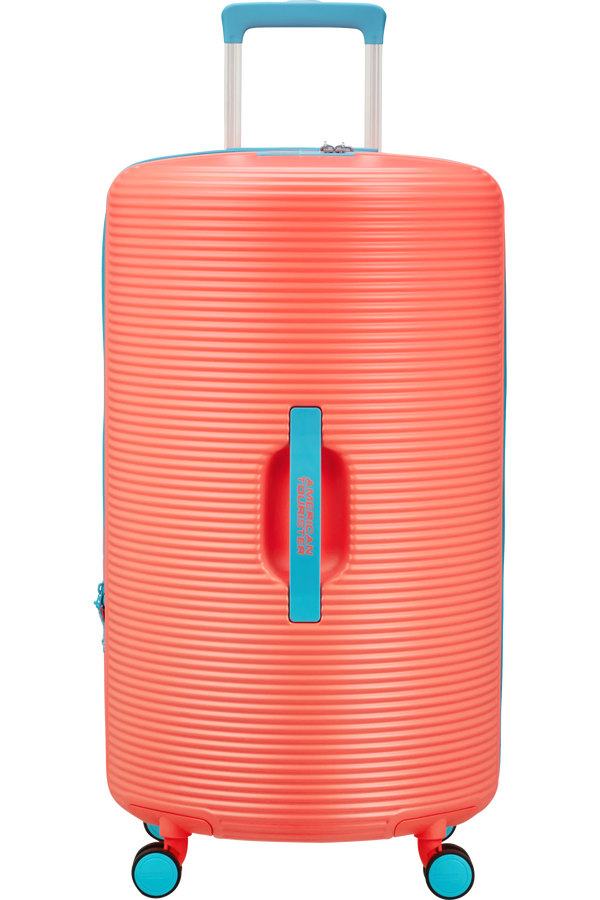 Mala de Viagem Grande 75cm Expansível 4 Rodas Coral/Azul - Rollio | American Tourister®