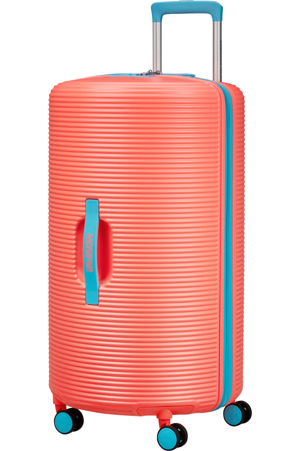 Mala de Viagem Grande 75cm Expansível 4 Rodas Coral/Azul - Rollio | American Tourister®