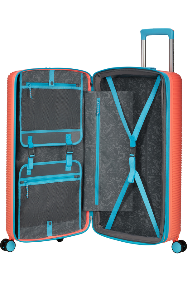 Mala de Viagem Grande 75cm Expansível 4 Rodas Coral/Azul - Rollio | American Tourister®