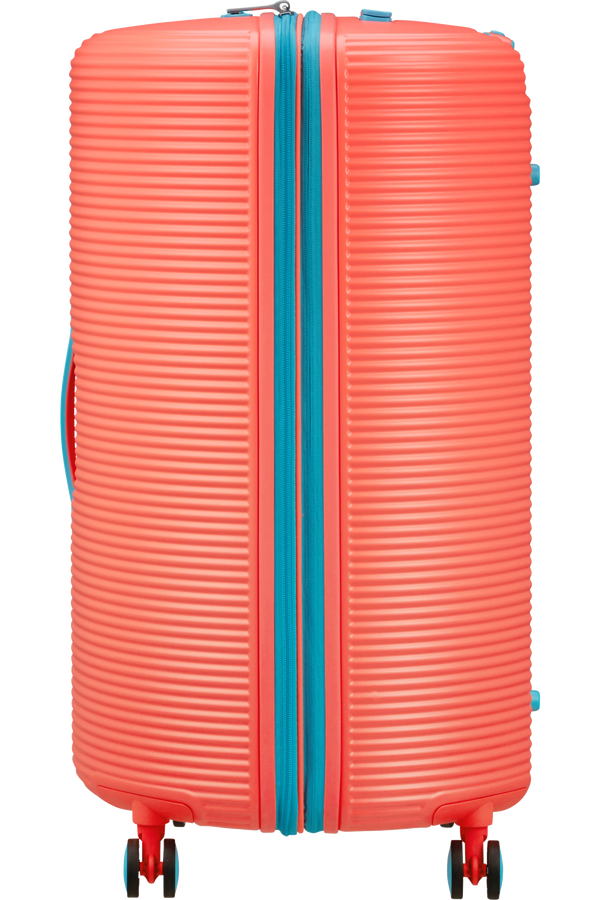 Mala de Viagem Grande 75cm Expansível 4 Rodas Coral/Azul - Rollio | American Tourister®