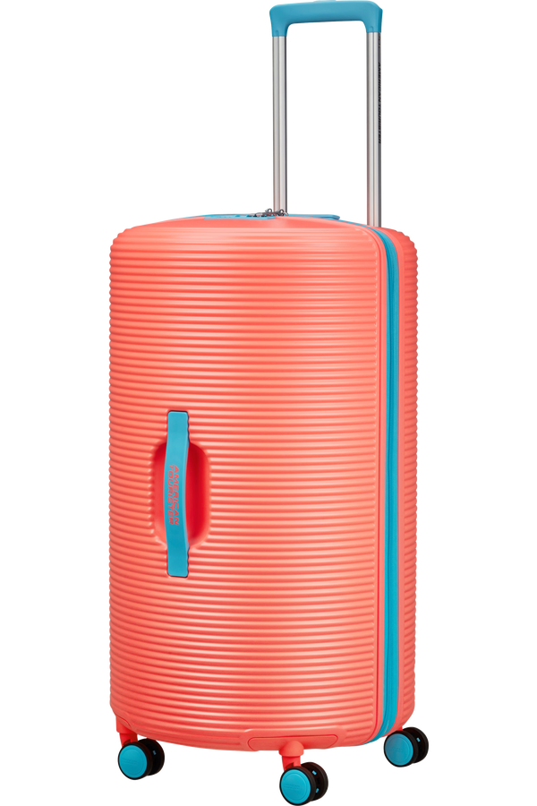Mala de Viagem Grande 75cm Expansível 4 Rodas Coral/Azul - Rollio | American Tourister®