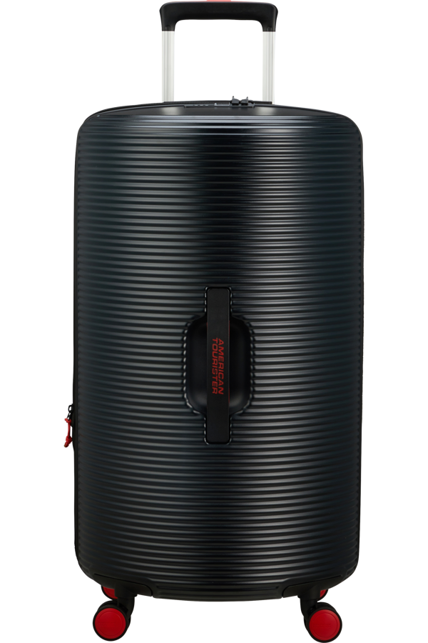 Mala de Viagem Grande 75cm Expansível 4 Rodas Preto/Vermelho - Rollio | American Tourister