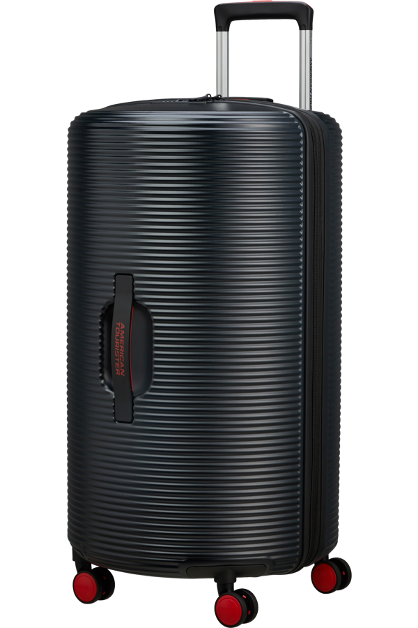 Mala de Viagem Grande 75cm Expansível 4 Rodas Preto/Vermelho - Rollio | American Tourister