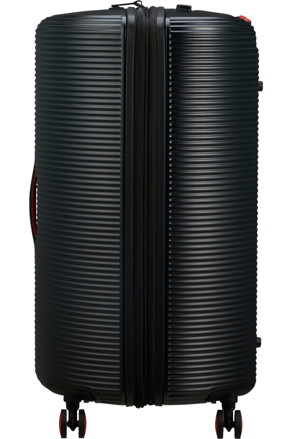 Mala de Viagem Grande 75cm Expansível 4 Rodas Preto/Vermelho - Rollio | American Tourister
