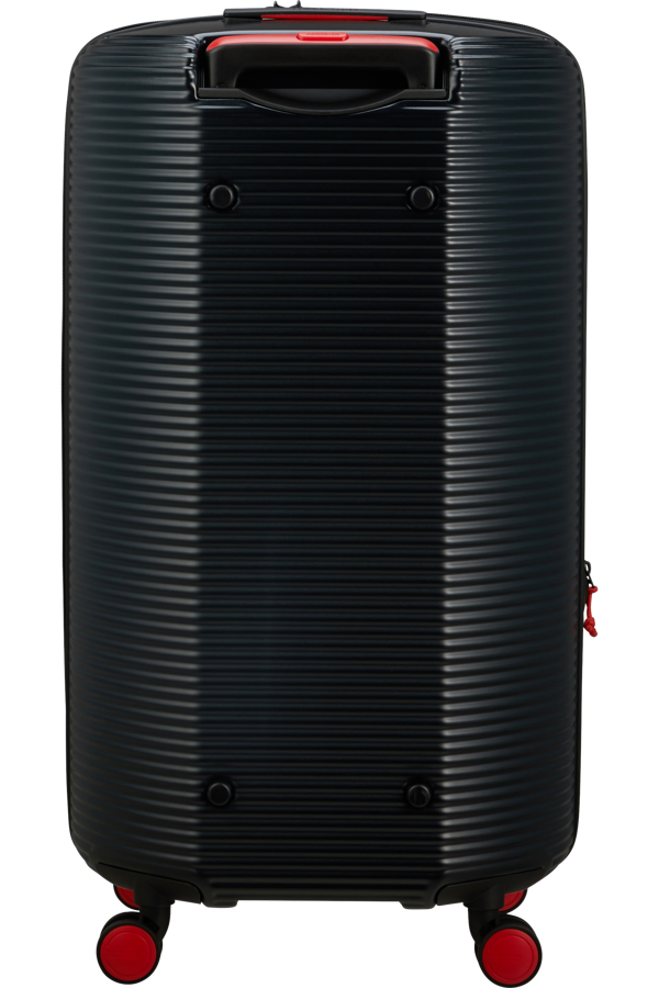 Mala de Viagem Grande 75cm Expansível 4 Rodas Preto/Vermelho - Rollio | American Tourister
