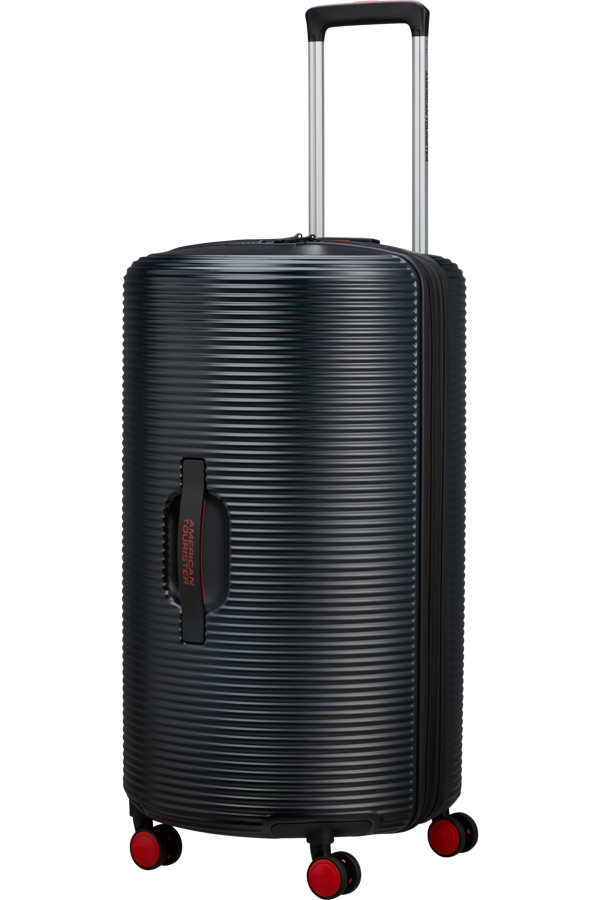 Mala de Viagem Grande 75cm Expansível 4 Rodas Preto/Vermelho - Rollio | American Tourister