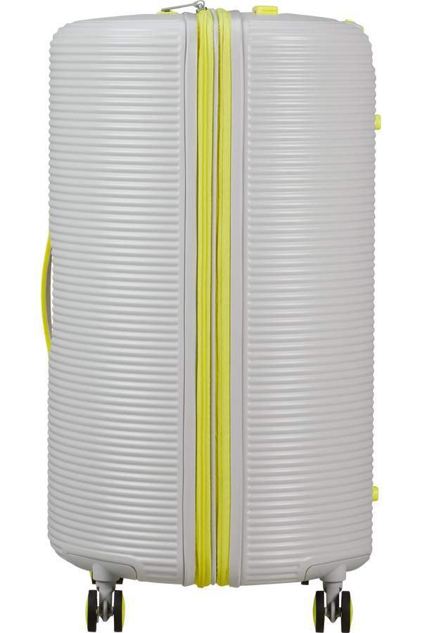 Mala de Viagem Grande 75cm Expansível 4 Rodas Cinzento-Claro/Lima - Rollio | American Tourister®