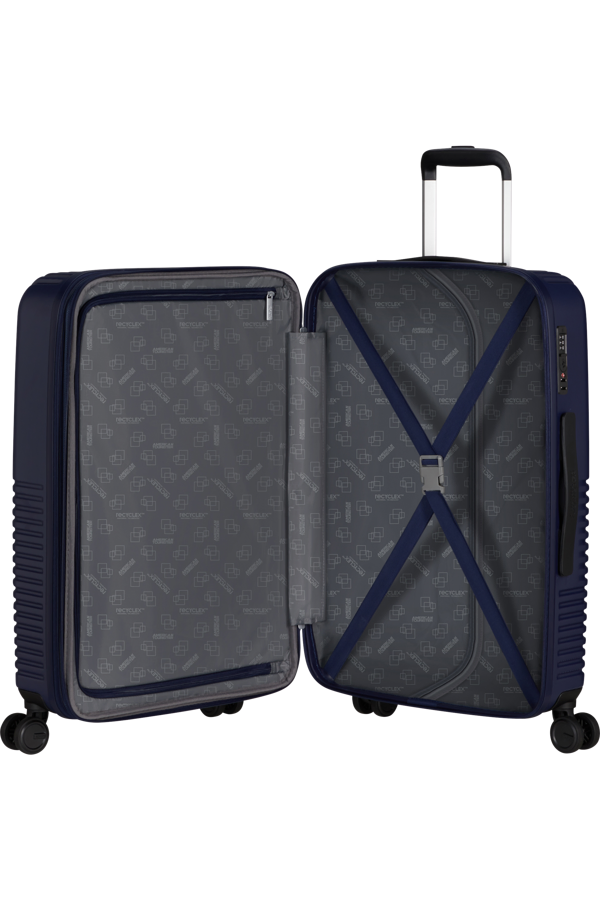 Mala de Viagem Média 67cm Expansível 4 Rodas Azul Luar - Niteline | American Tourister