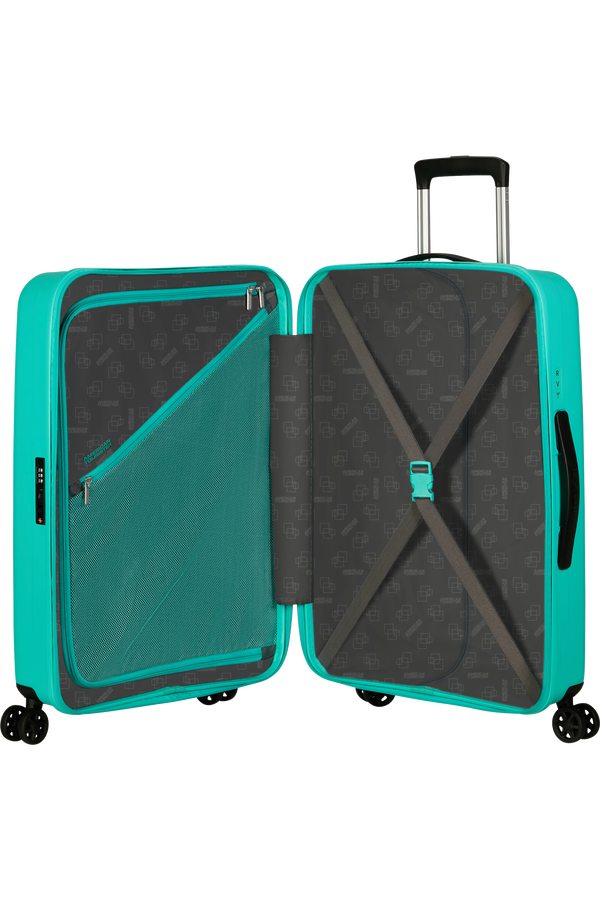 Mala de Viagem Média 68cm 4 Rodas Azul-Aquático - Rejoy | American Tourister®