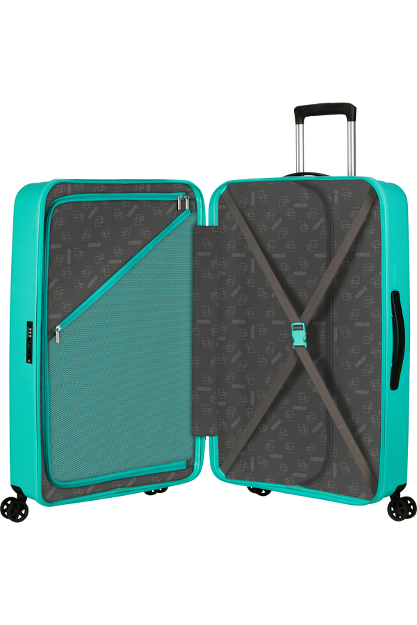 Mala de Viagem Grande 77cm 4 Rodas Azul-Aquático - Rejoy | American Tourister®