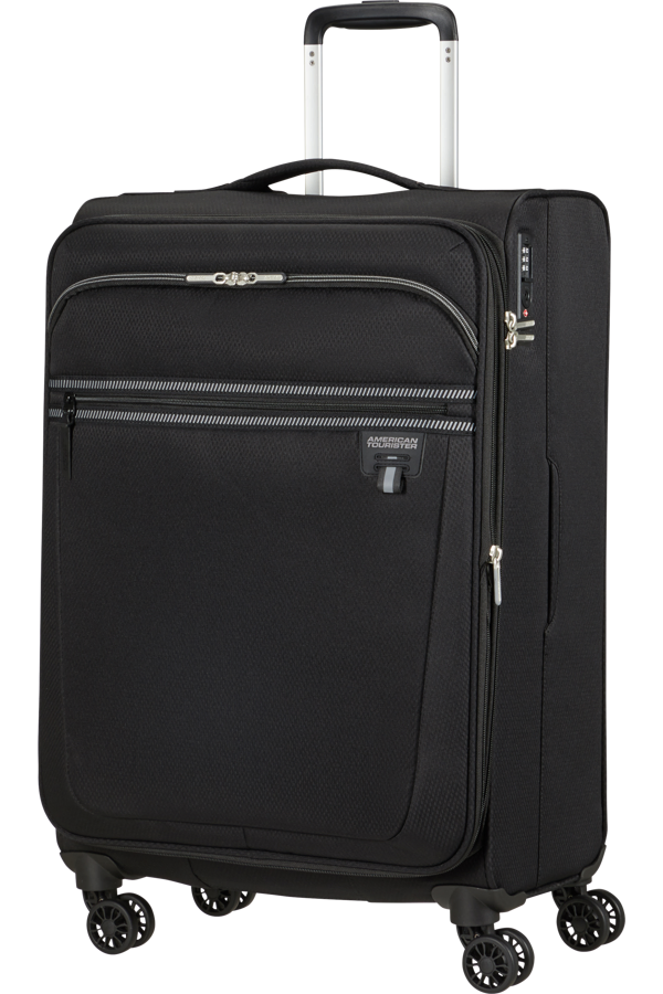 Mala de Viagem Média 69cm Expansível 4 Rodas Preto - AeroSpin | American Tourister