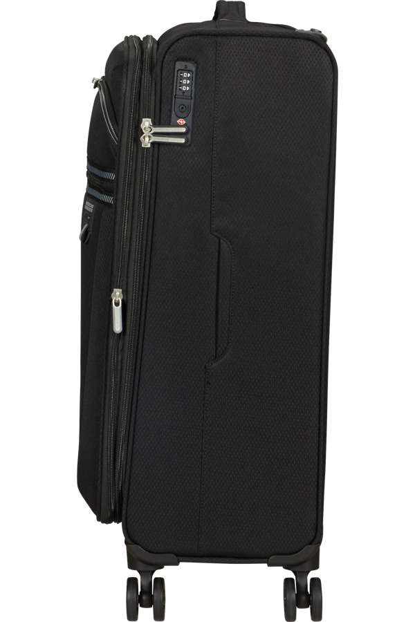 Mala de Viagem Média 69cm Expansível 4 Rodas Preto - AeroSpin | American Tourister