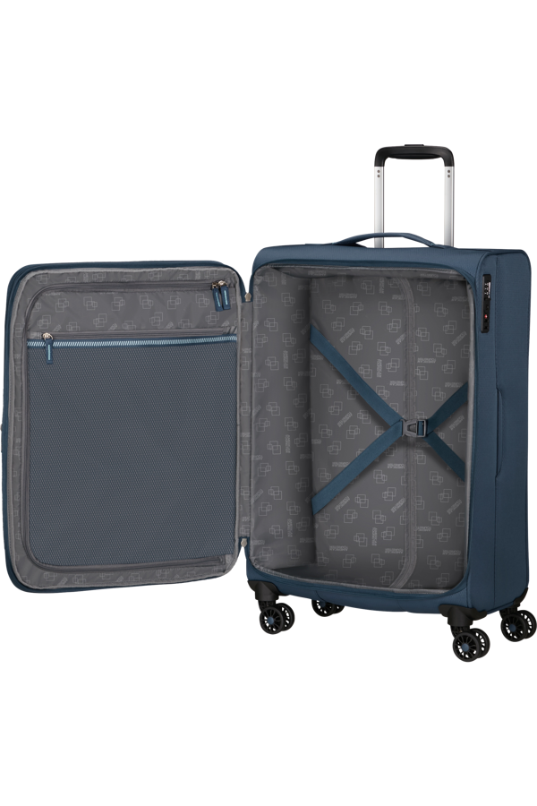 Mala de Viagem Média 69cm Expansível 4 Rodas Índigo - AeroSpin | American Tourister