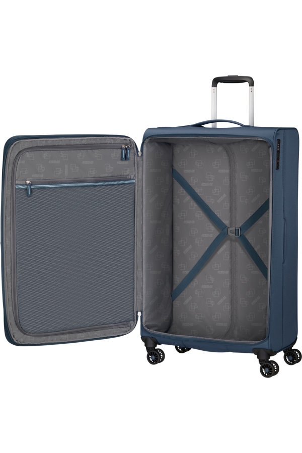 Mala de Viagem Grande 80cm Expansível 4 Rodas Índigo - AeroSpin | American Tourister