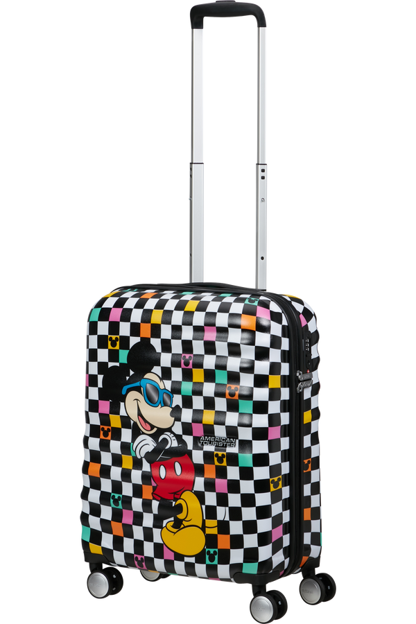 Mala de Cabine 55cm 4 Rodas Mickey Xadrez - WaveBreaker Disney | American Tourister®