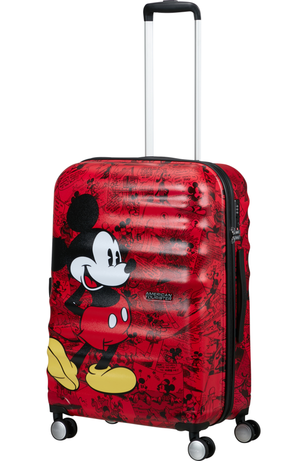 Mala de Viagem Média 67cm 4 Rodas Mickey Banda Desenhada - WaveBreaker Disney | American Tourister