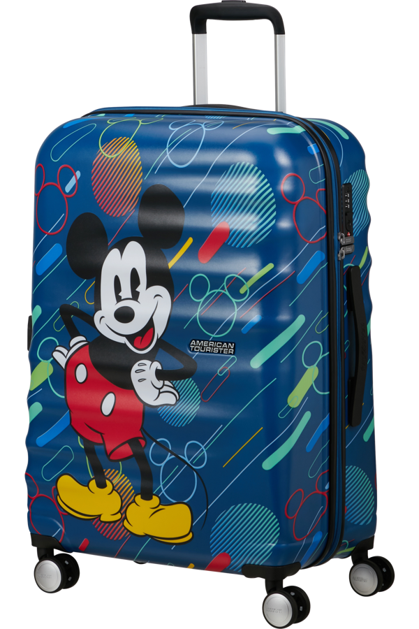 Mala de Viagem Média 67cm 4 Rodas Mickey Pop Futurista - WaveBreaker Disney | American Tourister