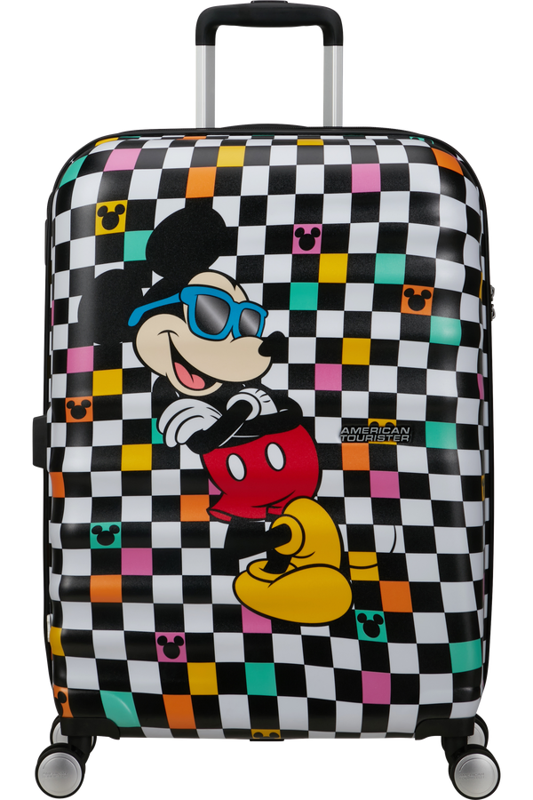 Mala de Viagem Média 67cm 4 Rodas Mickey Xadrez - WaveBreaker Disney | American Tourister®