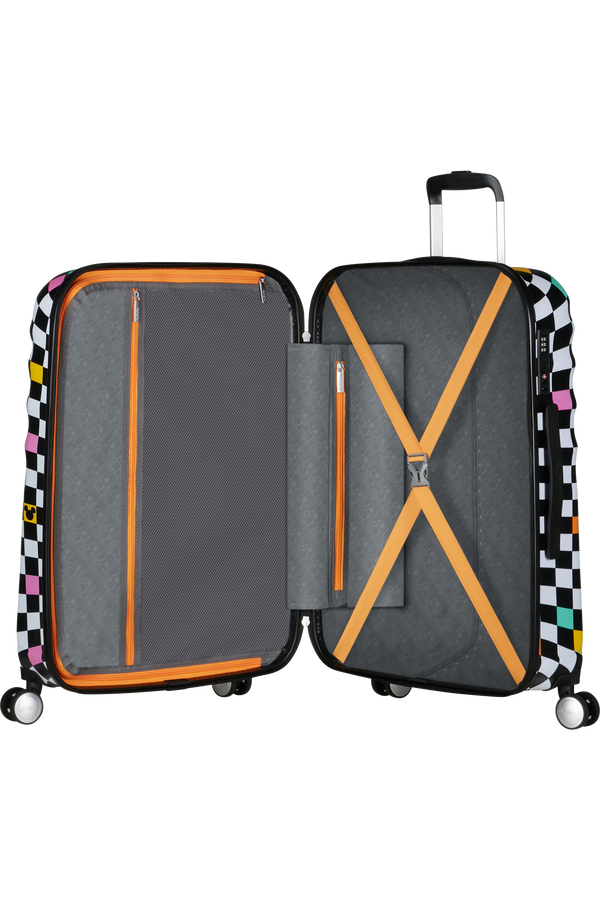 Mala de Viagem Média 67cm 4 Rodas Mickey Xadrez - WaveBreaker Disney | American Tourister®