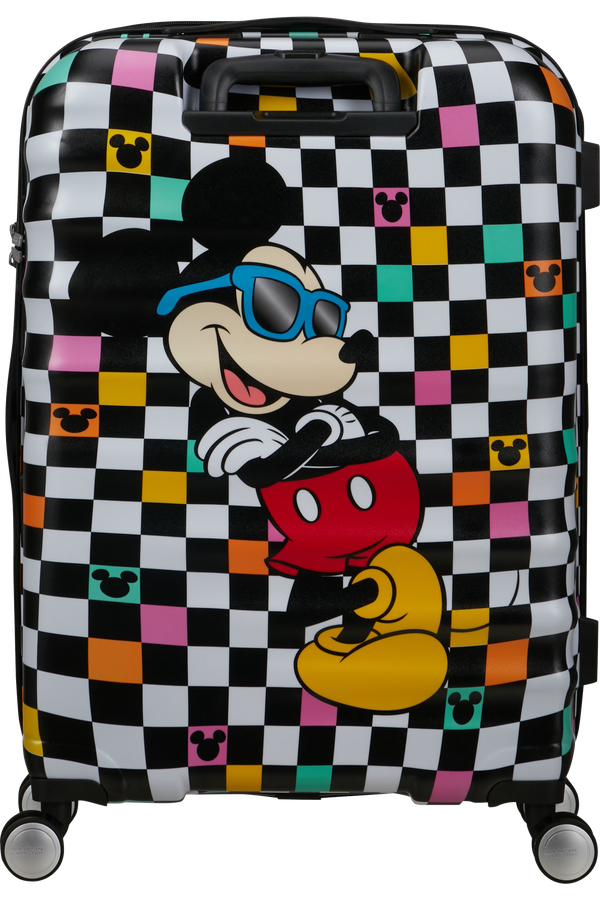 Mala de Viagem Média 67cm 4 Rodas Mickey Xadrez - WaveBreaker Disney | American Tourister®