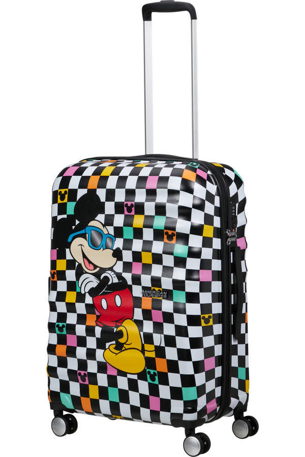 Mala de Viagem Média 67cm 4 Rodas Mickey Xadrez - WaveBreaker Disney | American Tourister®